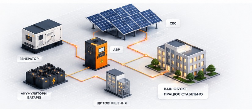 Система резервного живлення для ОСББ і бізнесу